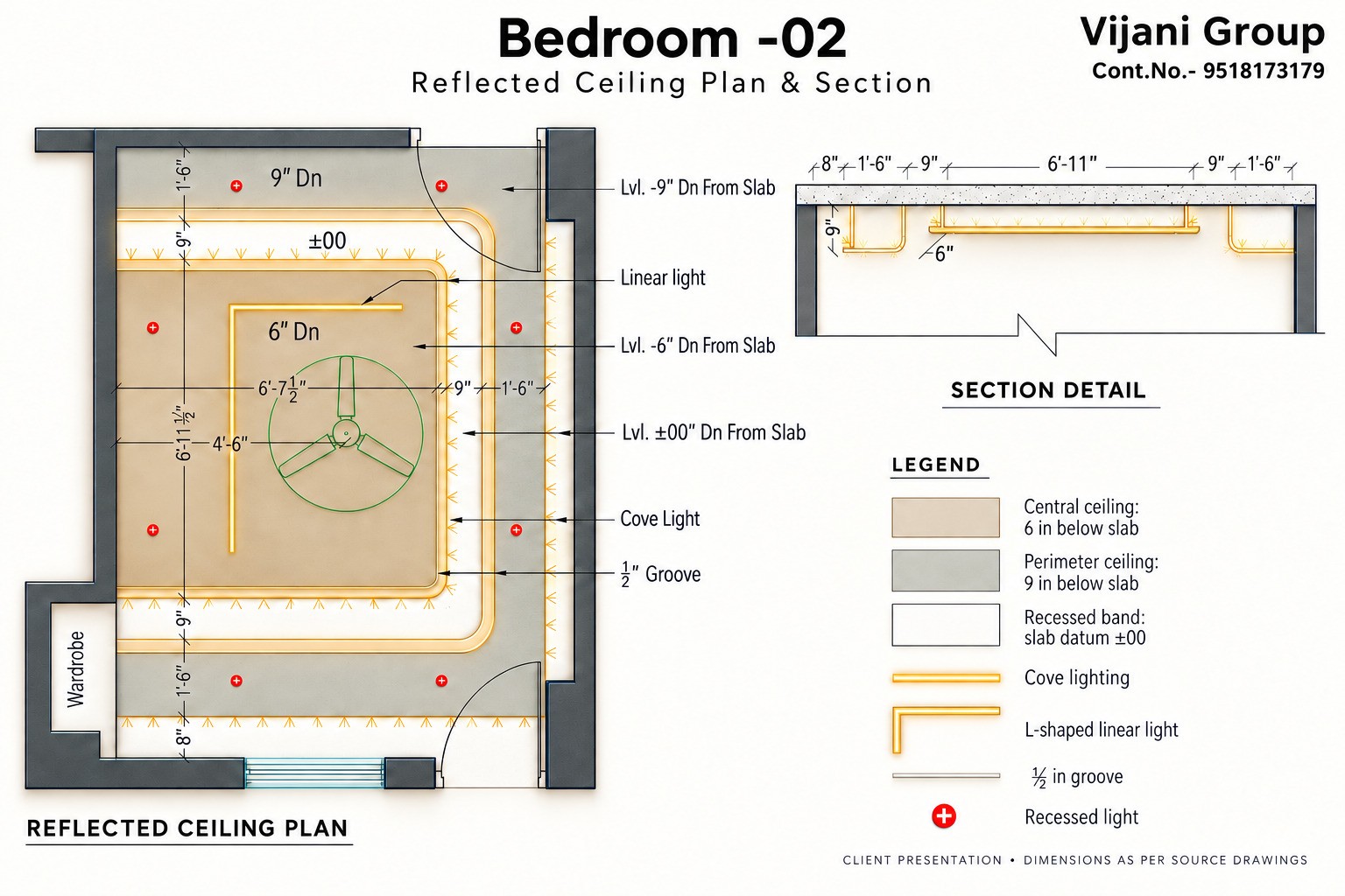 Bedroom 02 ceiling plan