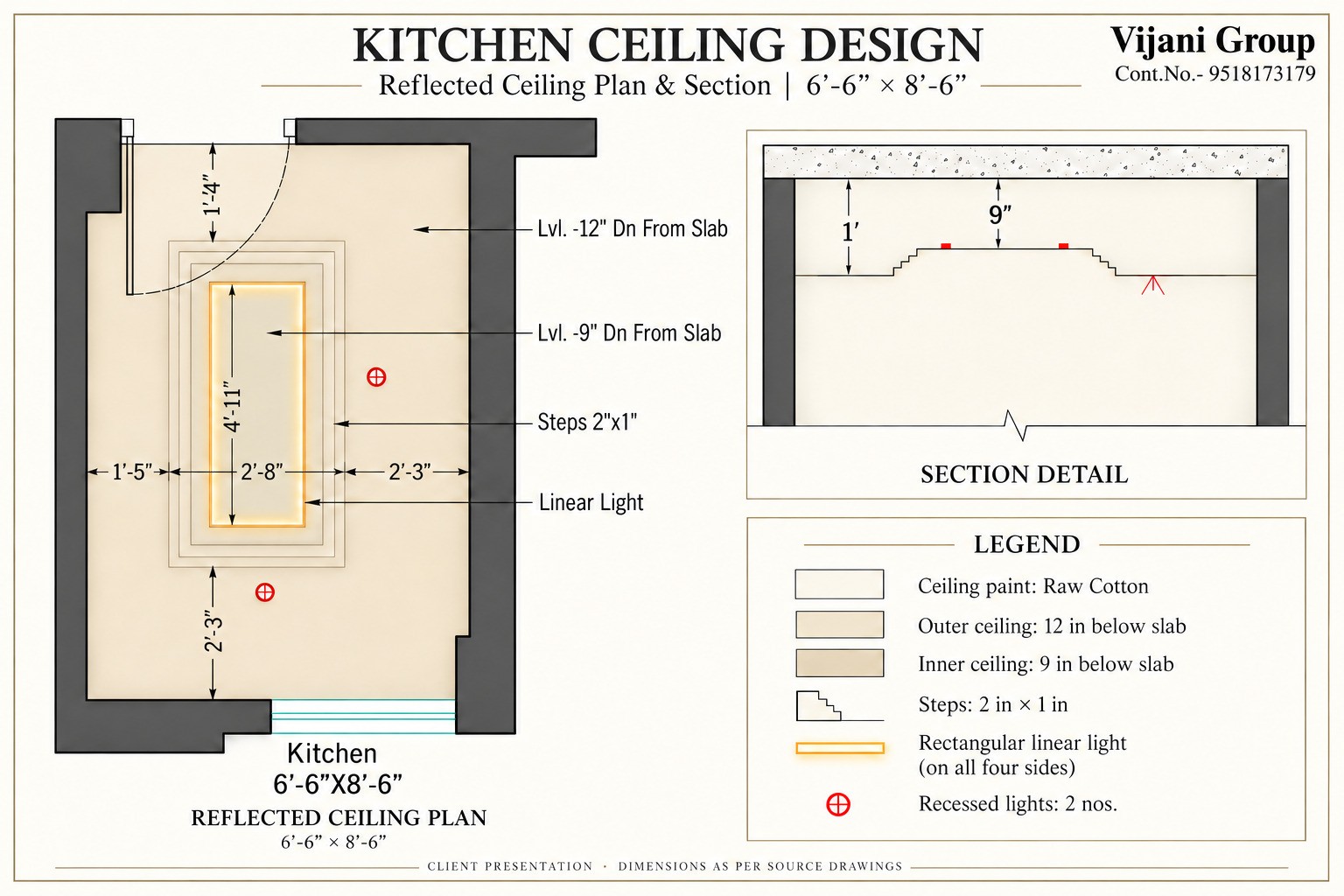 Kitchen ceiling plan